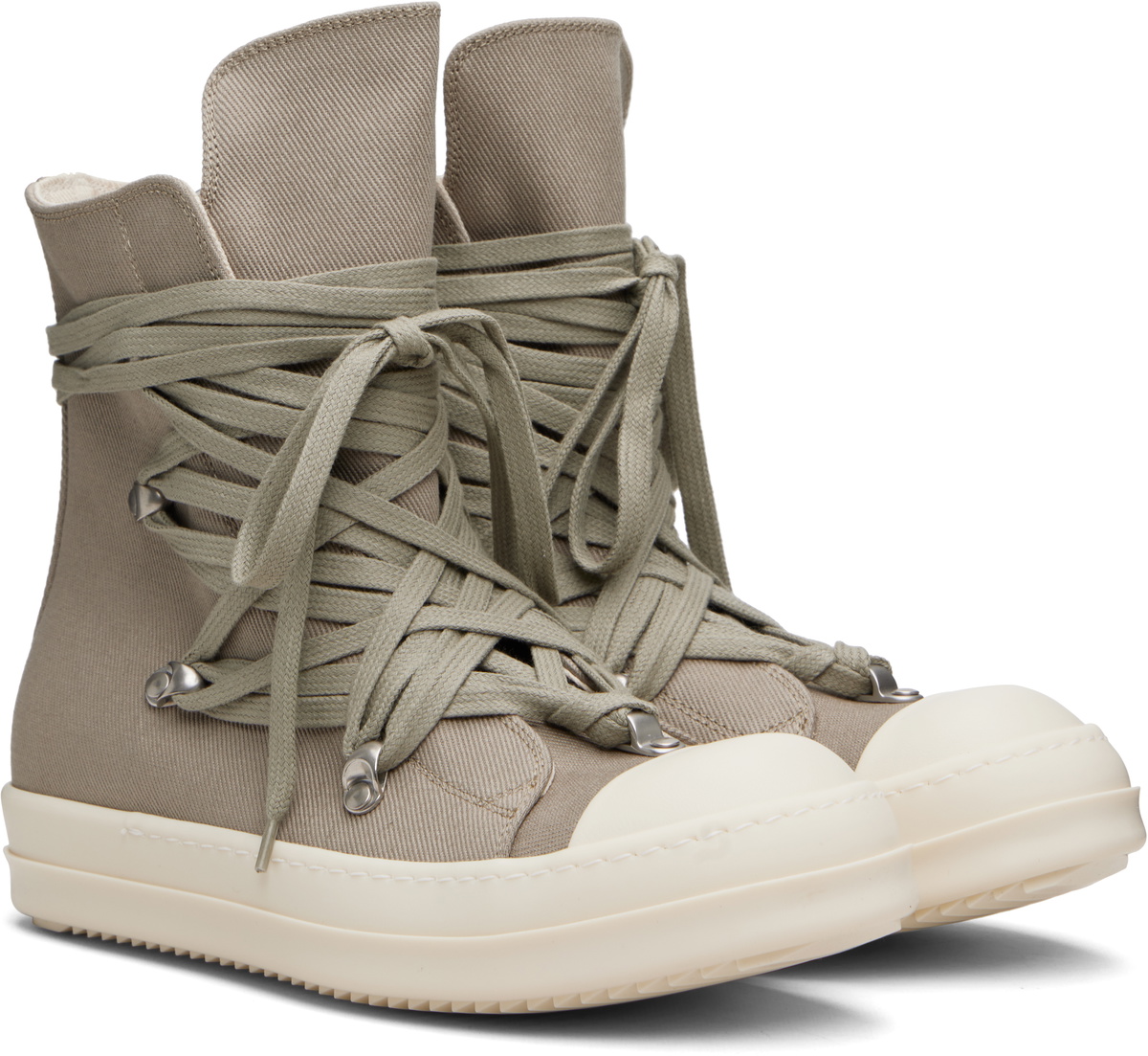 Rick Owens DRKSHDW Gray Concordians Megalace Sneaks Sneakers Rick
