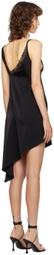 VAILLANT Black Asymmetrical Midi Dress
