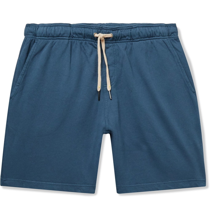 Photo: Onia - Saul Loopback Cotton-Jersey Drawstring Shorts - Blue