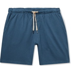 Onia - Saul Loopback Cotton-Jersey Drawstring Shorts - Blue