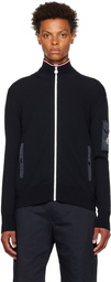 Moncler Navy Zip Sweater