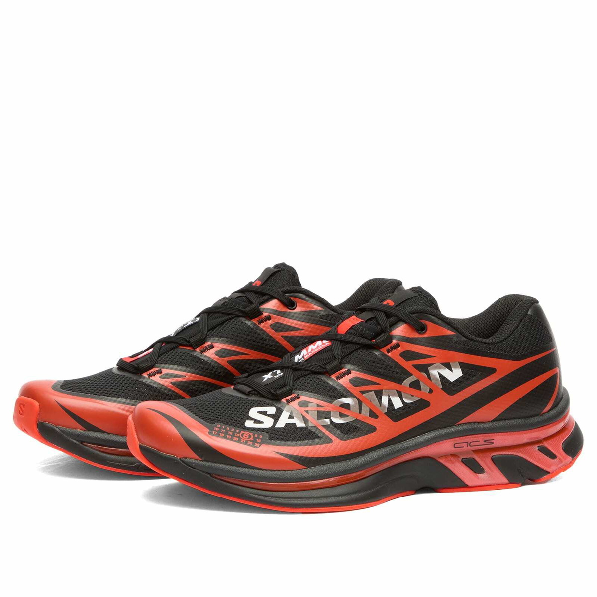 MM6 Maison Margiela Women's x Salomon XT Sneakers in Black/Cherry Tomato/White