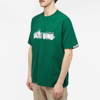 Men's AAPE Virgil Font Khn Camo T-Shirt in Dark Green