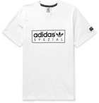 adidas Consortium - SPEZIAL Appliquéd Logo-Print Cotton-Blend Jersey T-Shirt - White