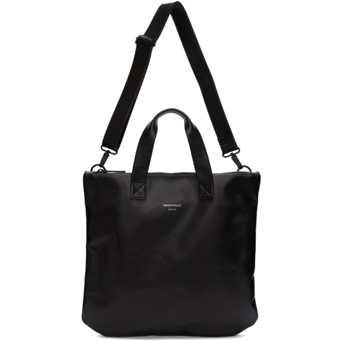 Photo: Common Projects Black Leather Utility Tote