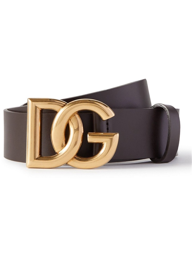 Photo: Dolce & Gabbana - 3.5cm Leather Belt - Brown