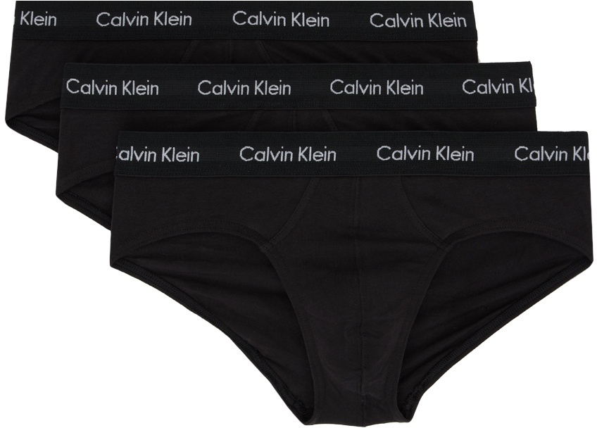 Photo: Calvin Klein Underwear Three-Pack Black Hip Briefs