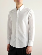 Brunello Cucinelli - Button-Down Collar Cotton-Poplin Shirt - White