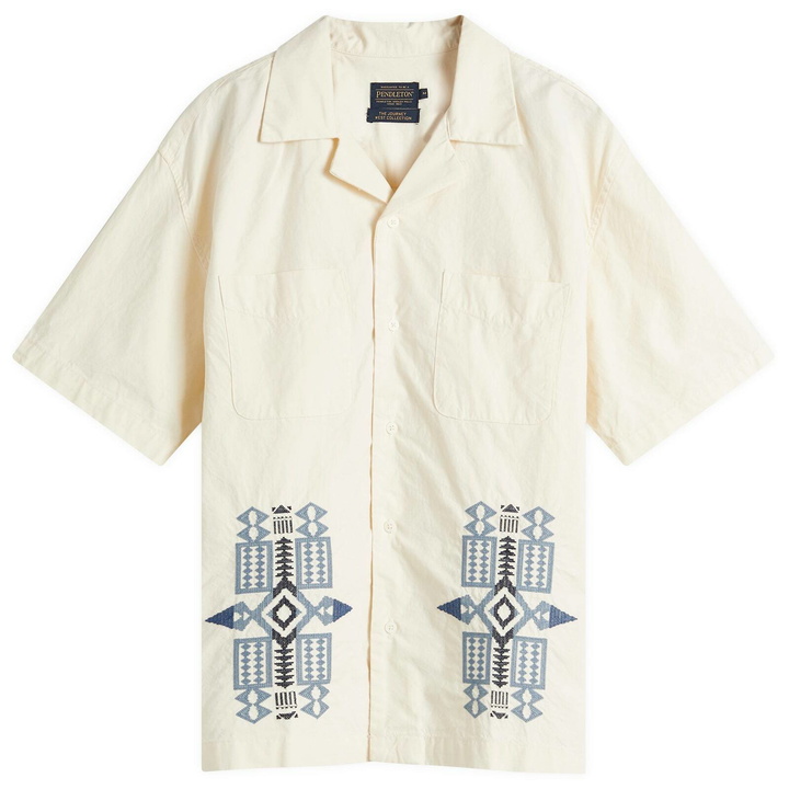 Photo: Pendleton Men's Camp Collar Shirt in Fire Legend