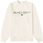 Quiet Golf Men's QG Sportswear Crew Sweat in Cream