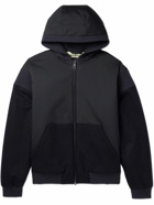 Loro Piana - Wallace Panelled Storm System® Nylon and Cashmere Hooded Bomber Jacket - Blue