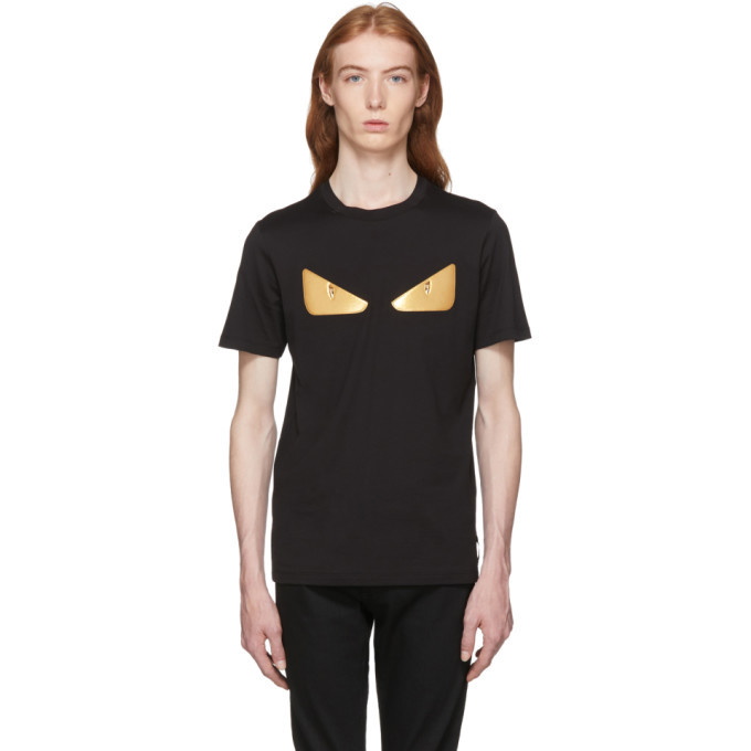 Photo: Fendi Black and Gold Bag Bugs T-Shirt