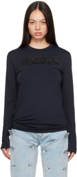 Y/Project Black Logo Patch Long Sleeve T-Shirt