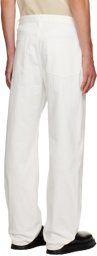 Jil Sander White Five-Pocket Jeans