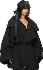 VAQUERA Black Satin Sailor Bucket Hat