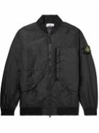 Stone Island - Logo-Appliquéd Garment-Dyed Padded Shell Bomber Jacket - Black