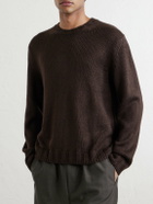 Saman Amel - Gio Slim-Fit Silk Sweater - Brown