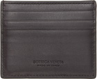 Bottega Veneta Brown Intrecciato Credit Card Holder
