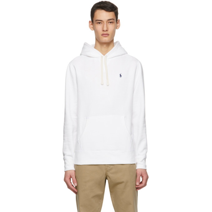 Photo: Polo Ralph Lauren White Fleece Cabin Hoodie