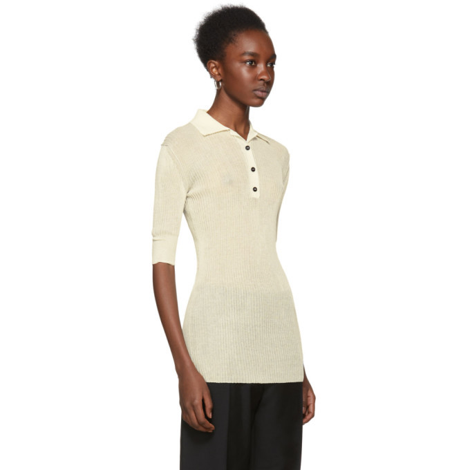 Jil Sander Off-White Crochet Polo Jil Sander