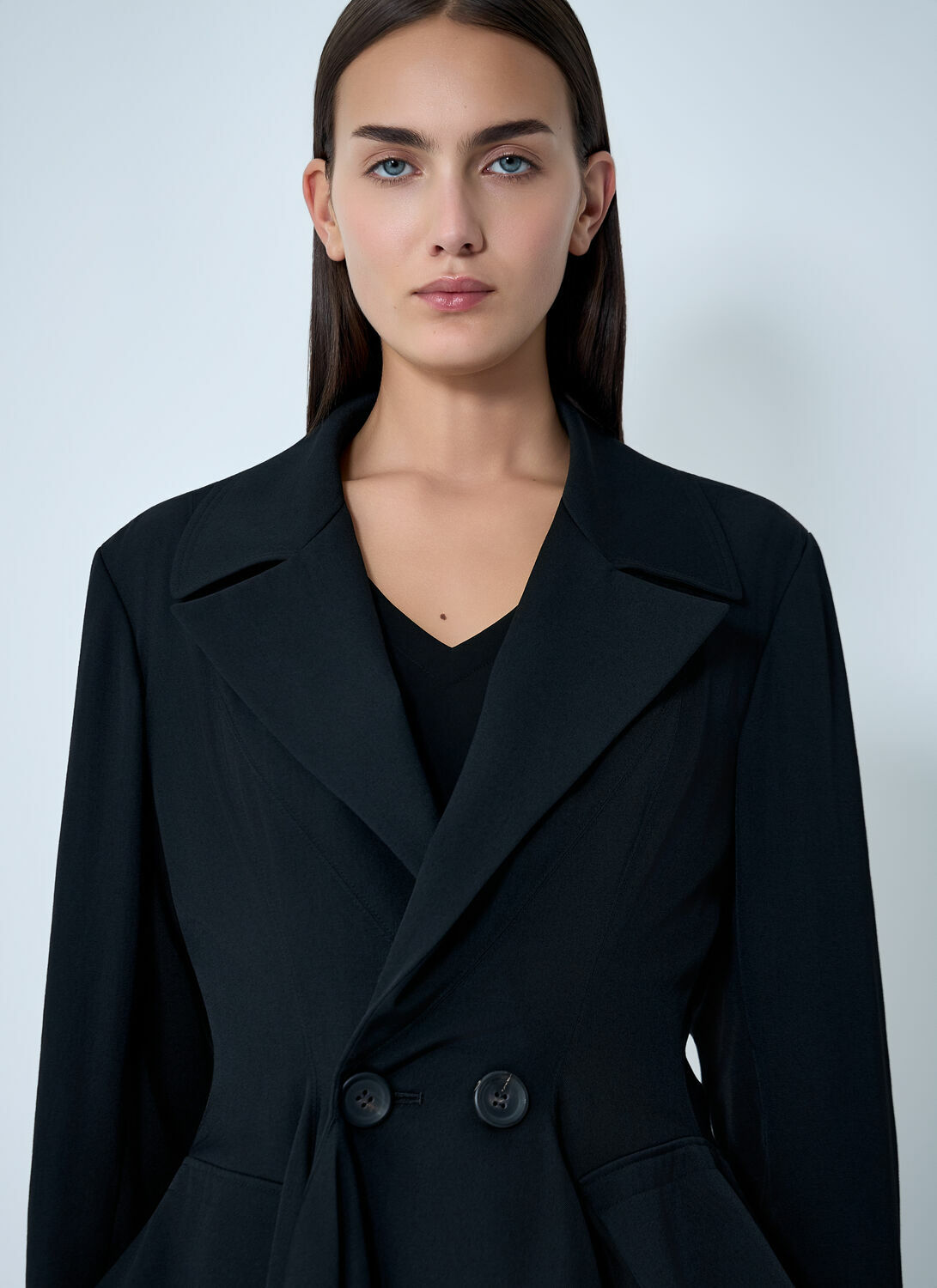 Yohji Yamamoto Paneled Flare Coat