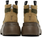 R13 Brown & Khaki Bulky Trailblazer Boots