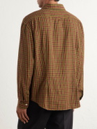 Massimo Alba - Boxy Checked Cotton Shirt - Brown