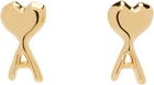 AMI Paris Ami de Coeur Hammered Earrings