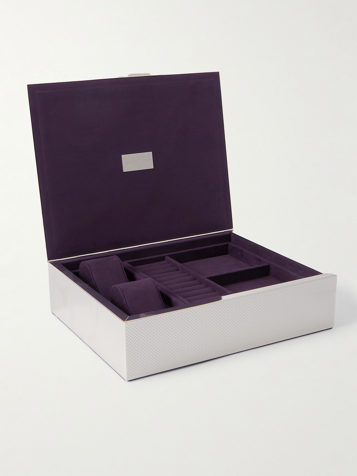 WOLF - Silver-Plated Watch and Jewellery Box