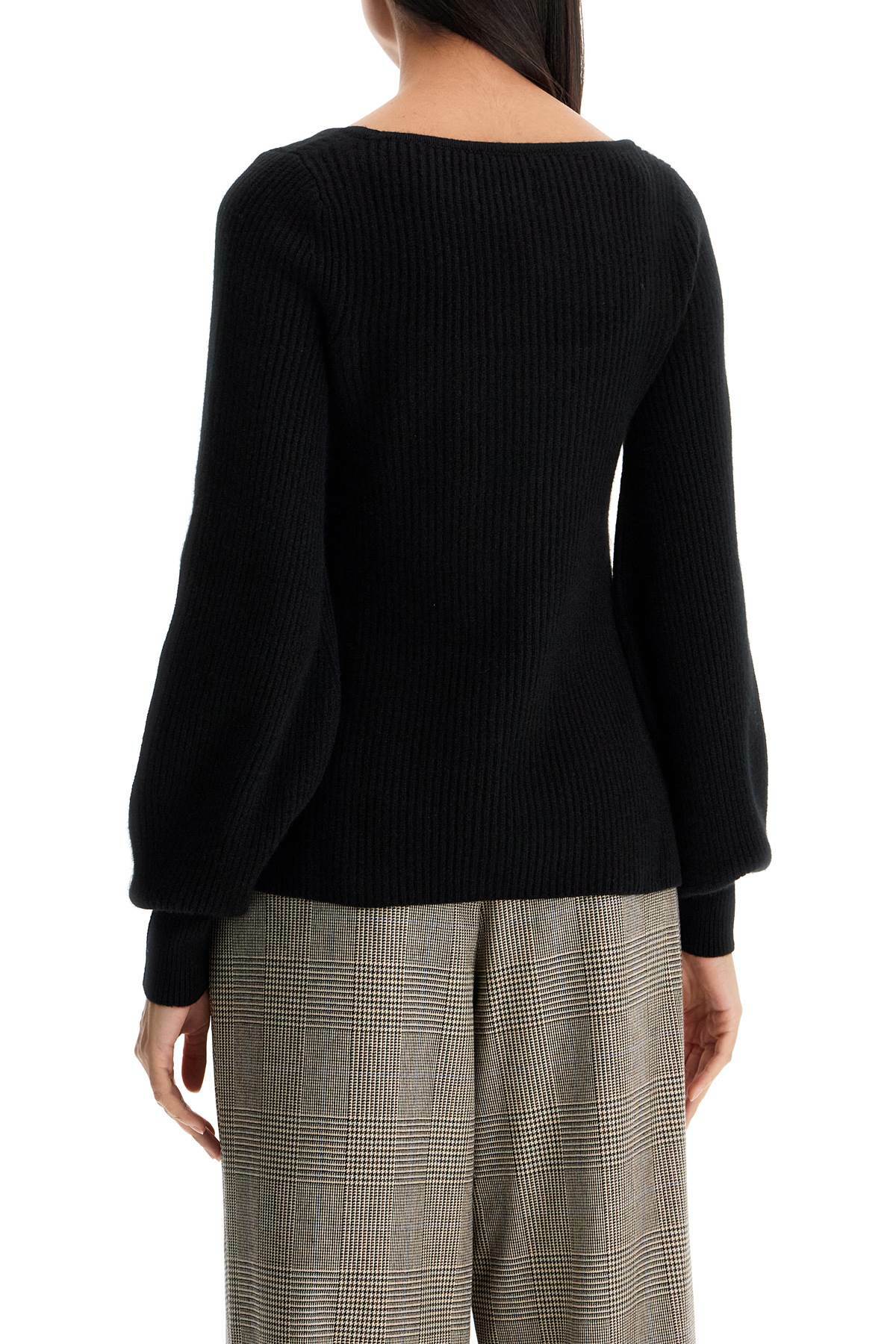 LOULOU STUDIO 'hermus' ribbed cashmere Black