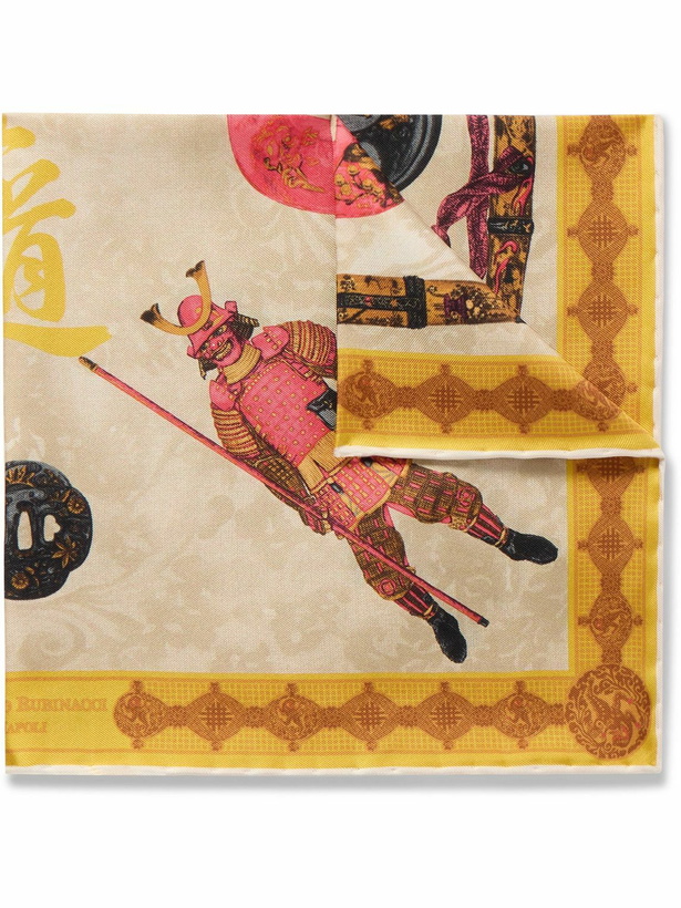 Photo: Rubinacci - Samurai Printed Silk-Twill Pocket Square
