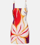 Cala de la Cruz Siela floral linen minidress