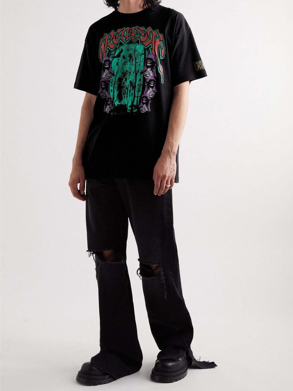 Raf Simons - OVERSIZED T-SHIRT FESTIVAL FOOLS PRINT ON FRONT