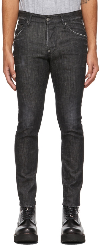 Photo: Dsquared2 Black Faded Skater Jeans