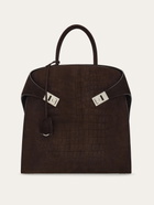 Ferragamo Mens Hug tote bag in Brown