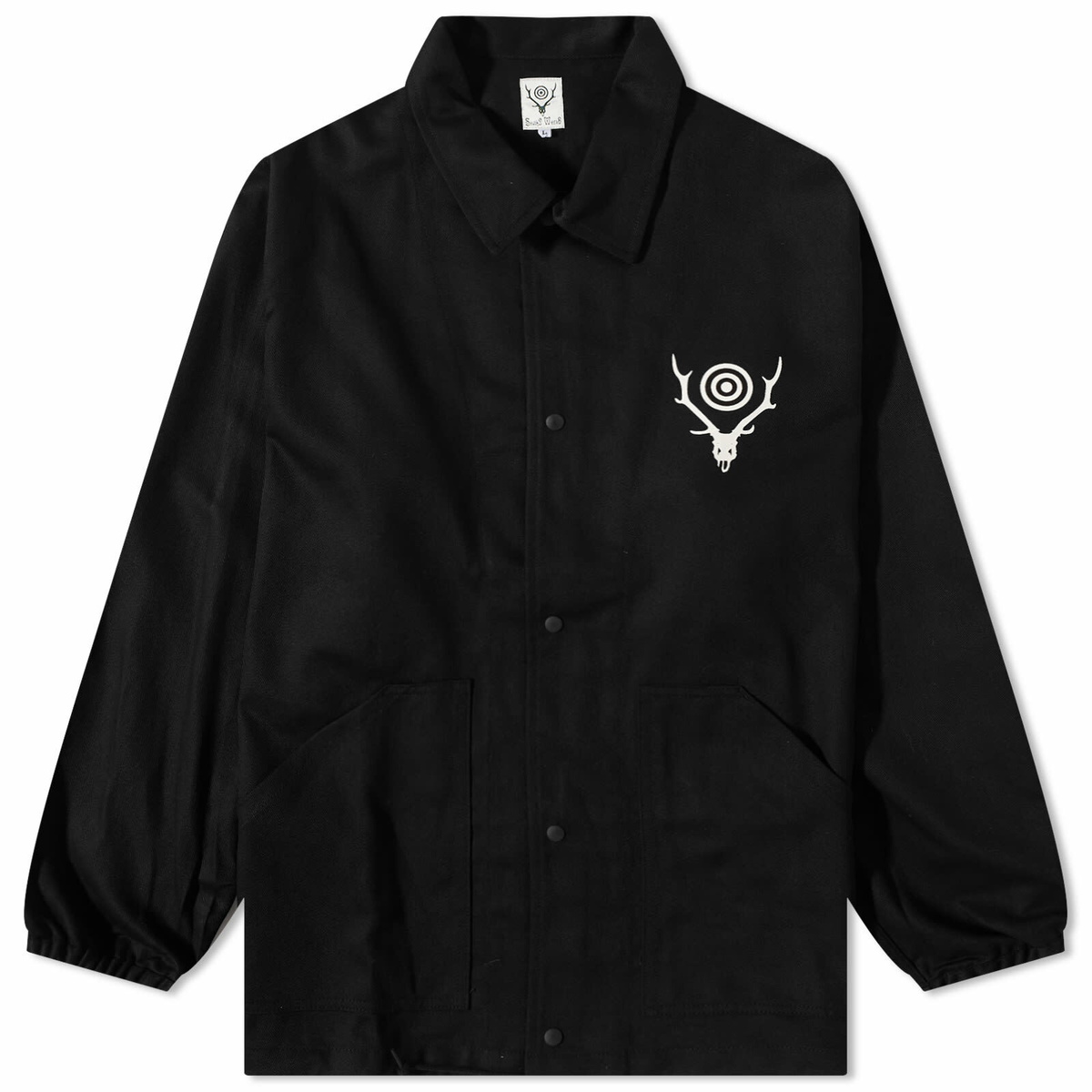 South2 West8 Men's Cotton Twill Coach Jacket in Black South2 West8