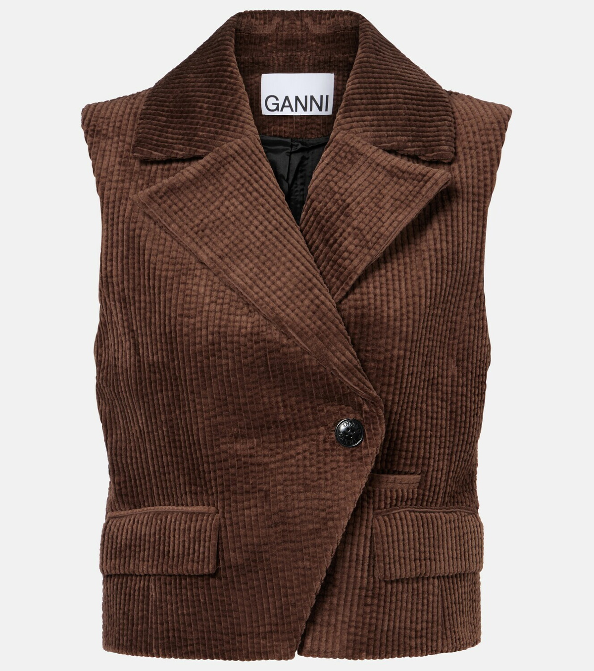 Ganni Cotton corduroy vest
