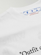 Off-White - Logo-Print Cotton-Jersey T-Shirt - White