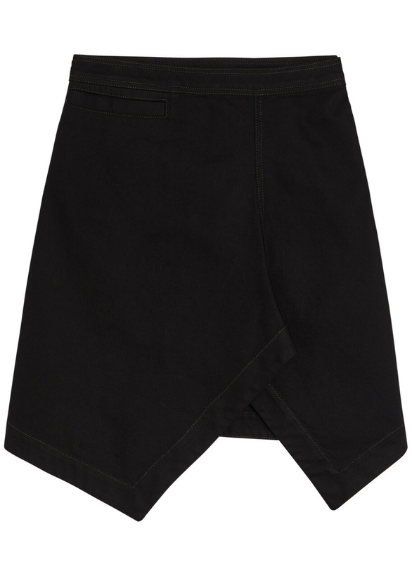 Photo: Lemaire Asymmetric Denim Mini Skirt Black