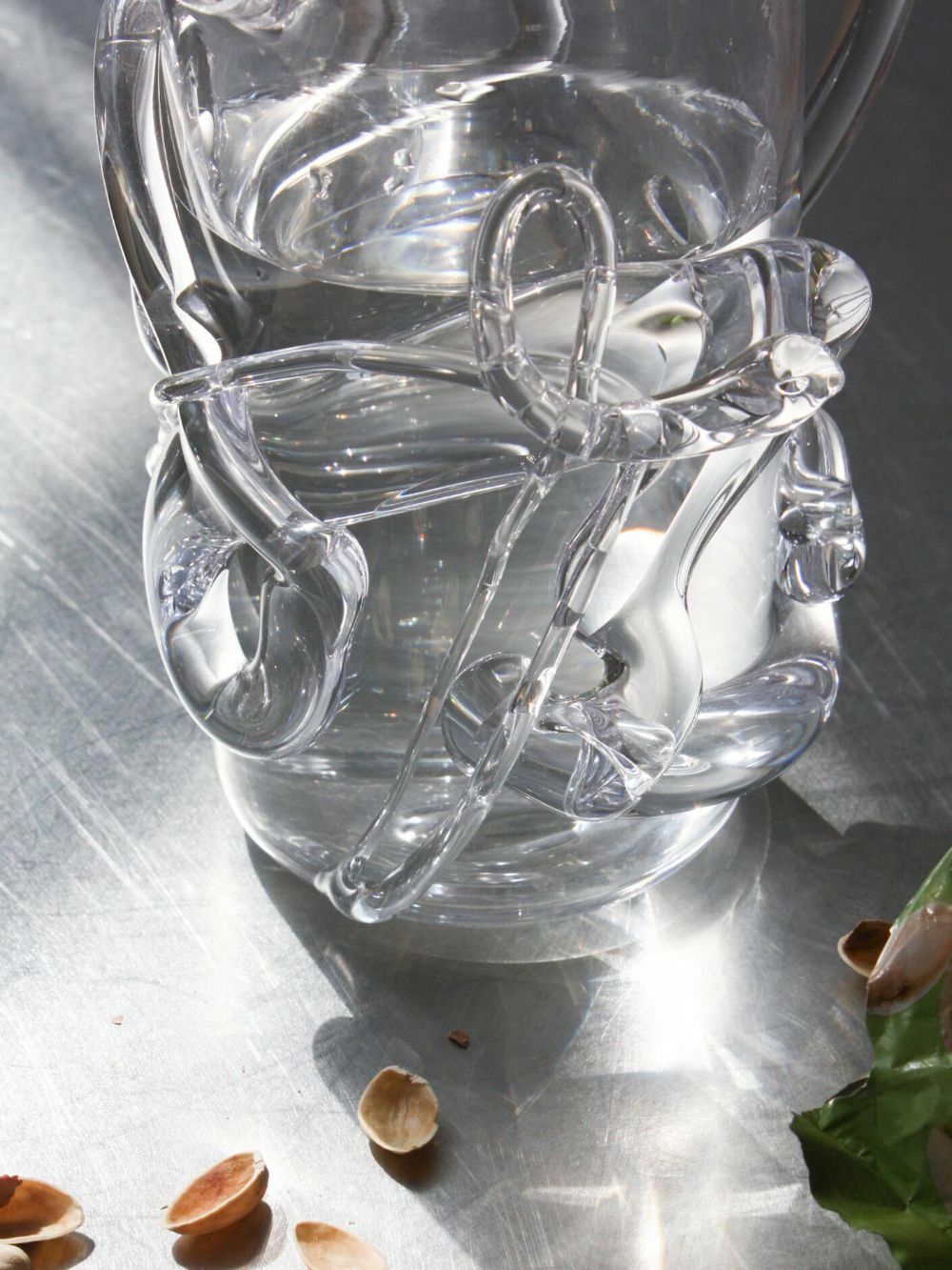 NIKO JUNE White Ivy Glass Jug