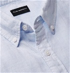 Club Monaco - Slim-Fit Button-Down Collar Puppytooth Linen Shirt - Light blue