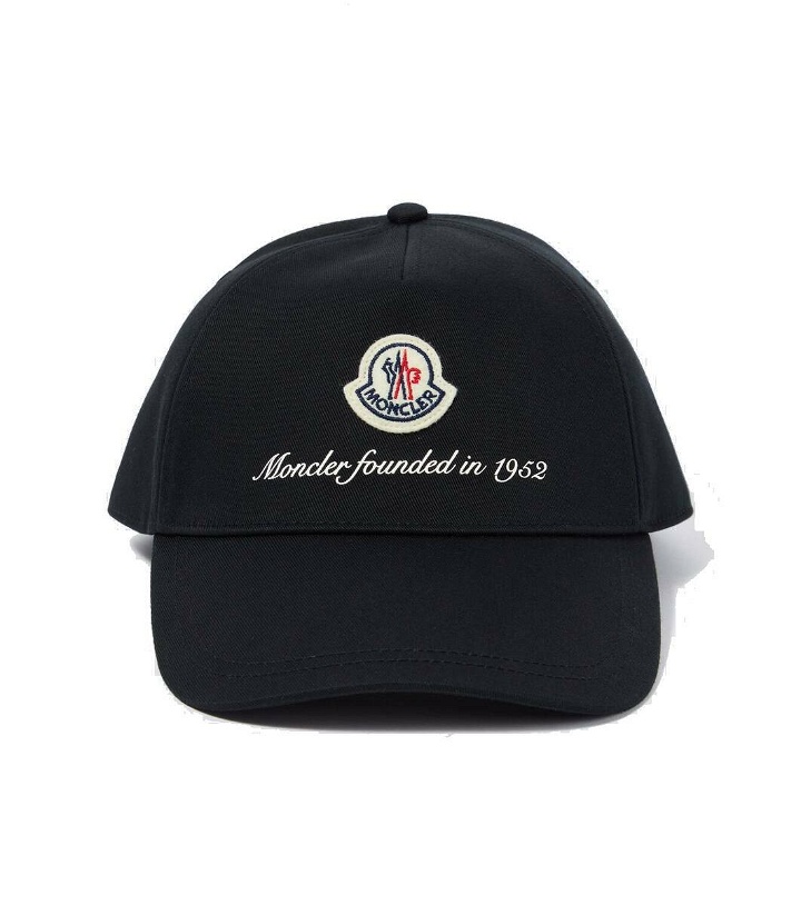 Photo: Moncler Logo cotton baseball cap