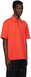 Lanvin Red Embroidered Polo