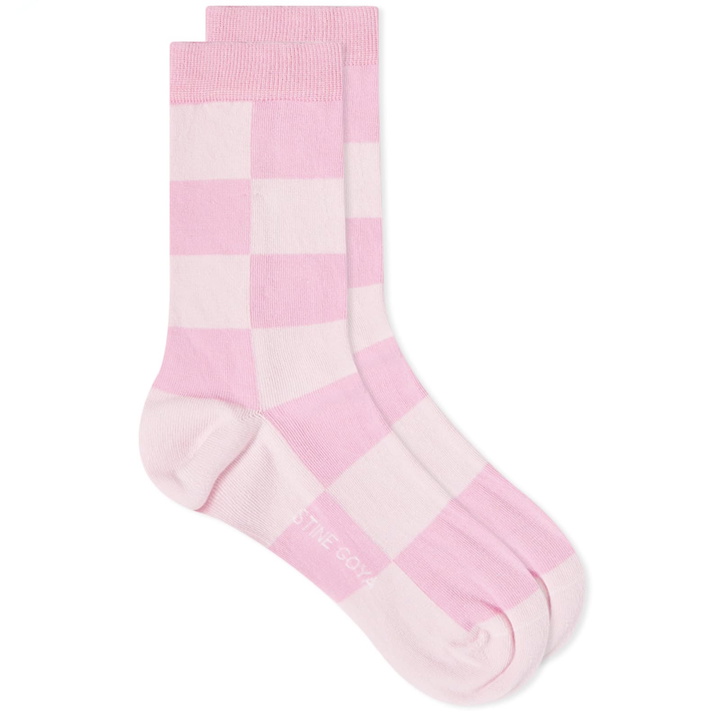 Photo: Stine Goya Women's Iggy Checkerboard Socks in Rose