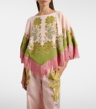 La DoubleJ Swathe Placée reversible satin poncho