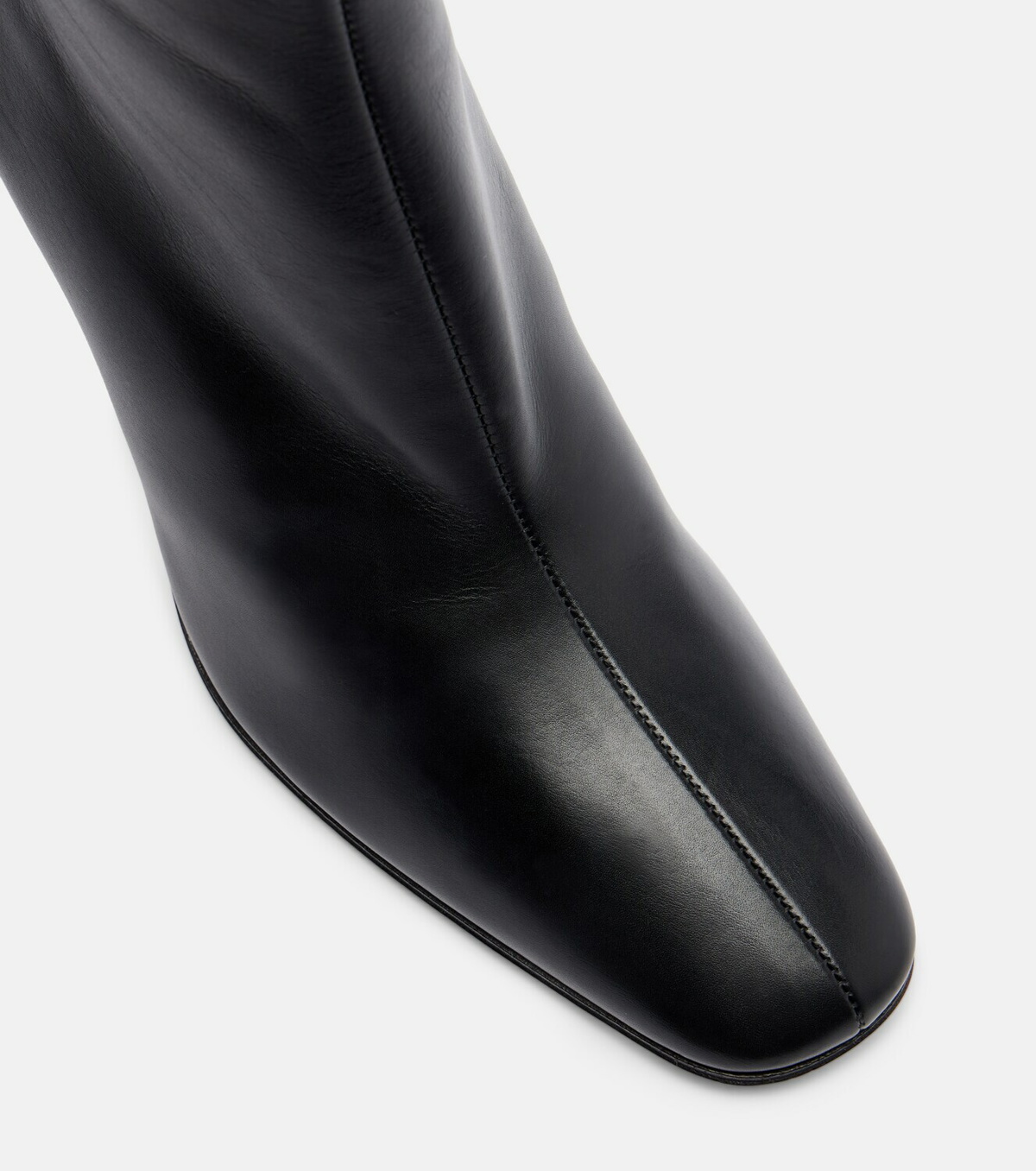 The Row Mona leather ankle boots
