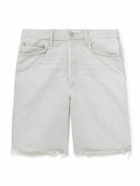 AGOLDE - Anson Straight-Leg Frayed Organic Denim Shorts - Gray