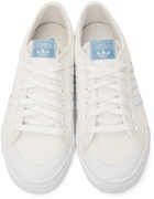 adidas Originals White Canvas Nizza Sneakers