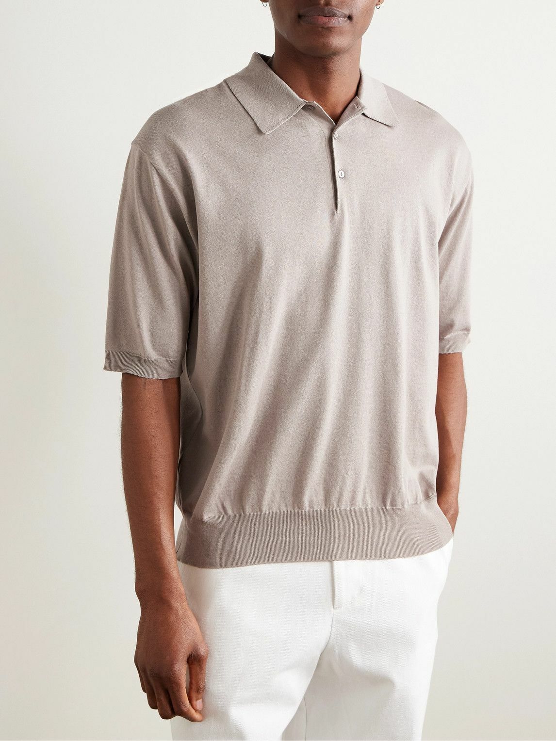 Kaptain Sunshine - Cotton Polo Shirt - Brown Kaptain Sunshine