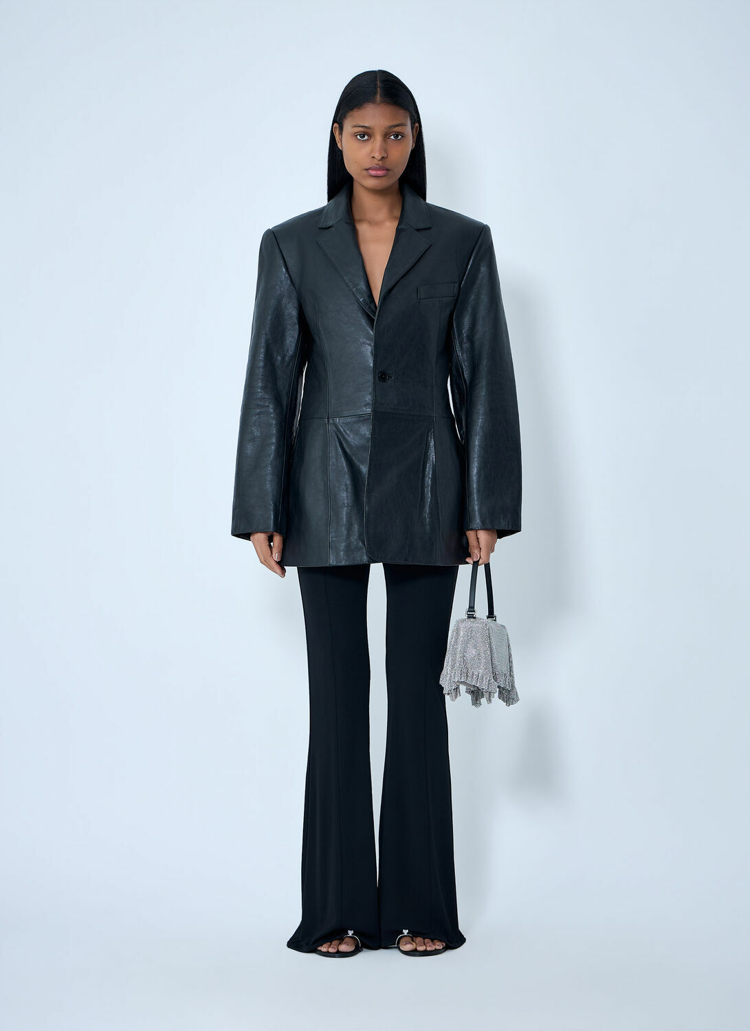 Alexander Wang Leather Single-Breasted Blazer